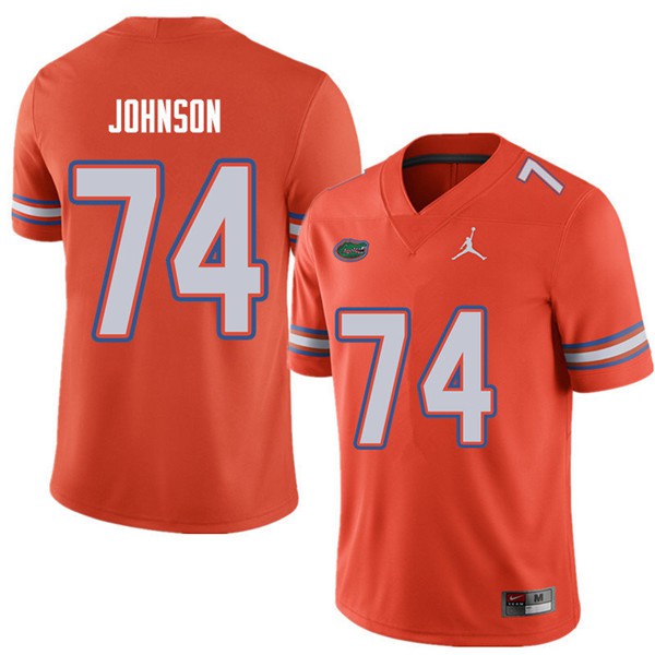 Jordan Brand Men #74 Fred Johnson Florida Gators College Football Jersey Orange